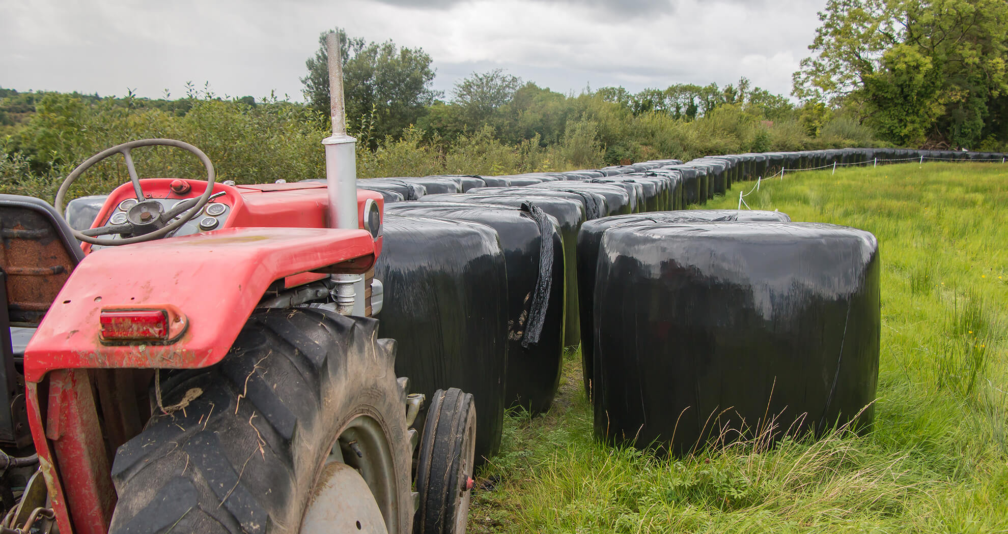 tractor in a field