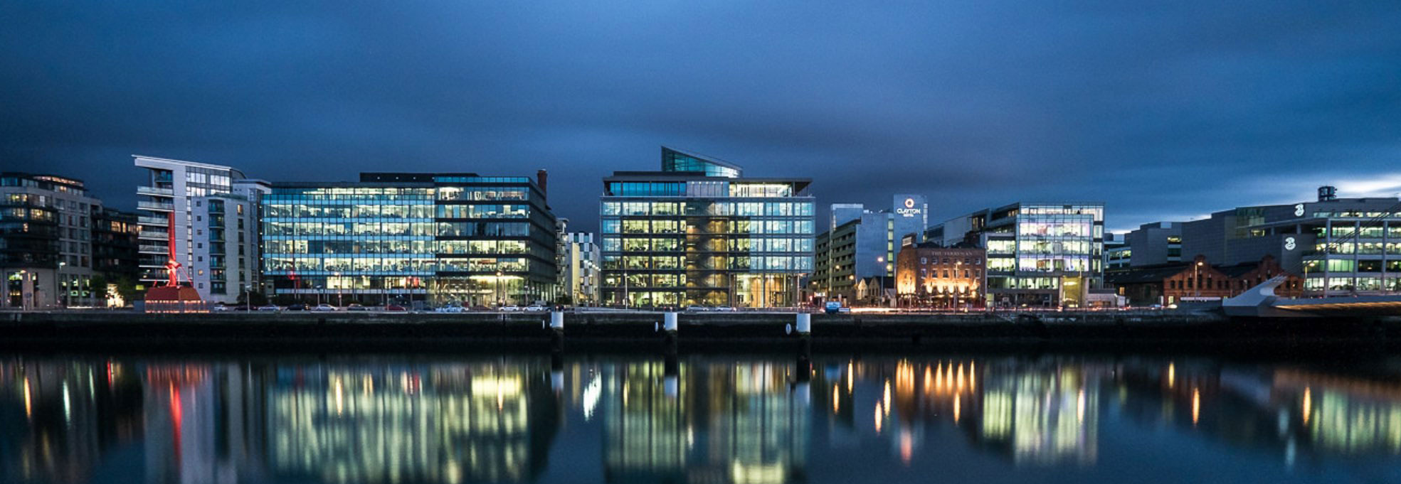 Dublin city at night