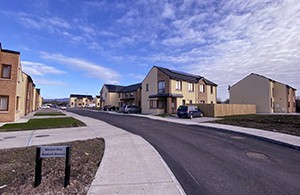 Road leding to hosuing estate