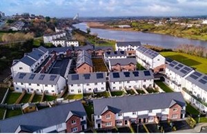 Aerial view of new housing estate